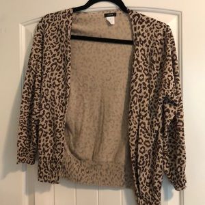 Leopard J. Crew Cardigan
